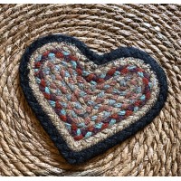 Braided Heart Coaster - Kashmir